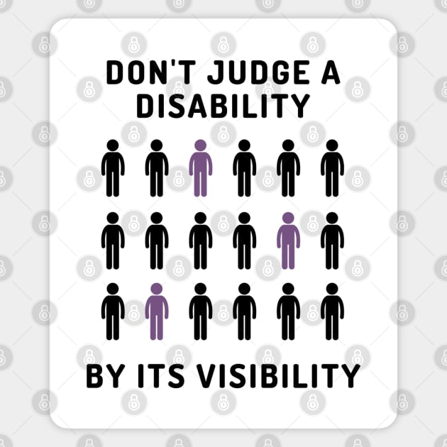 Disability Visability Black Text Magnet by nimazu